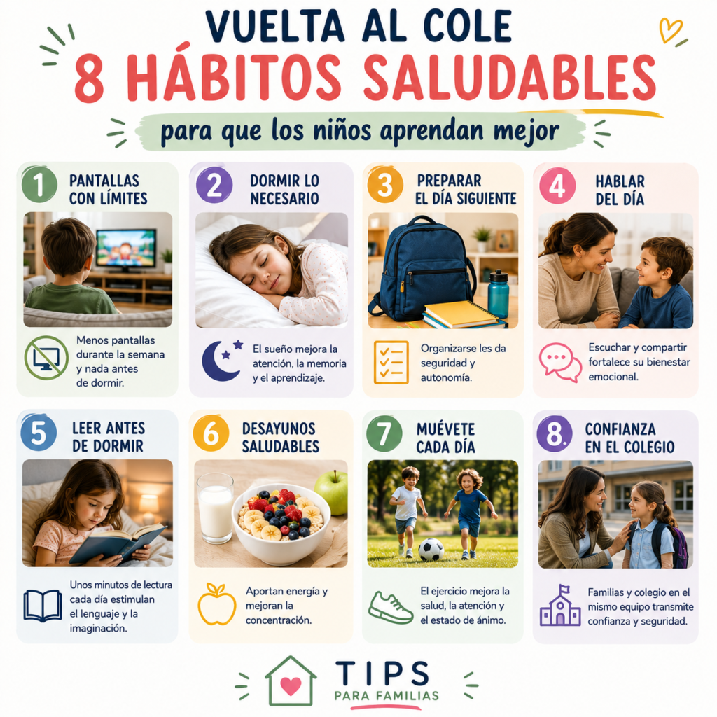 hábitos saludables para la vuelta al cole para aprender mejor